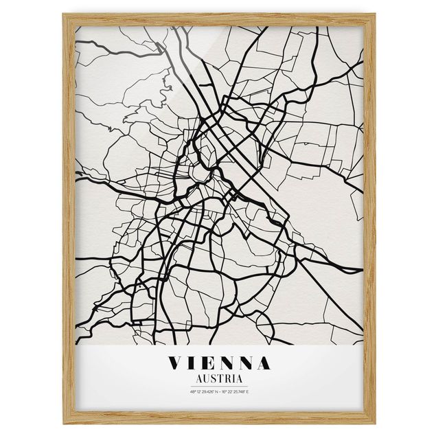 Prints quotes Vienna City Map - Classic