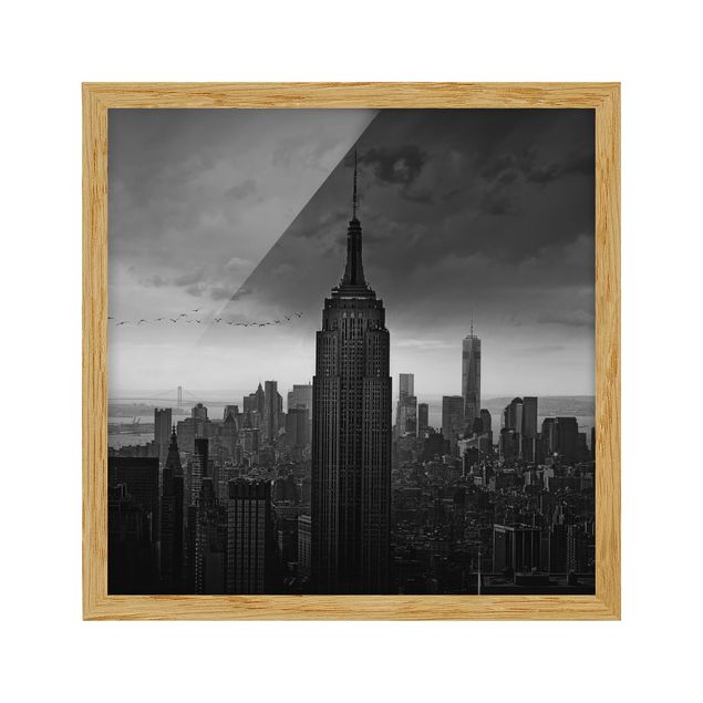 Black and white framed pictures New York Rockefeller View