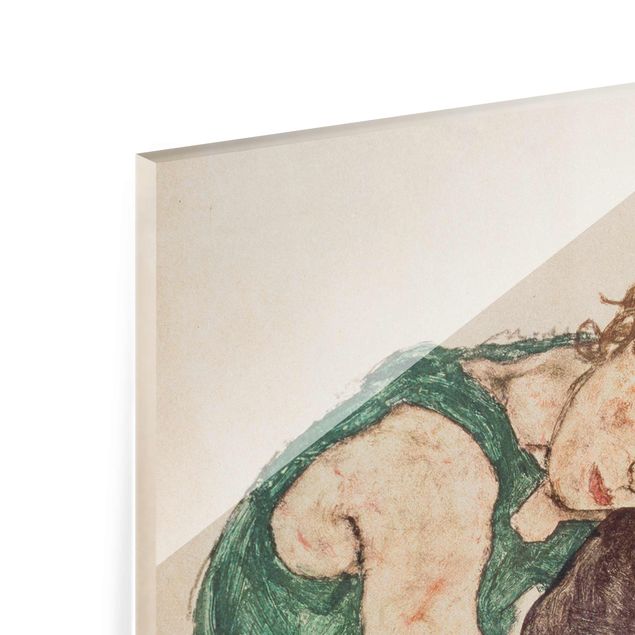 Portrait canvas prints Egon Schiele - Sitting Woman With A Knee Up