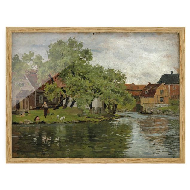 Art style Edvard Munch - Scene On River Akerselven
