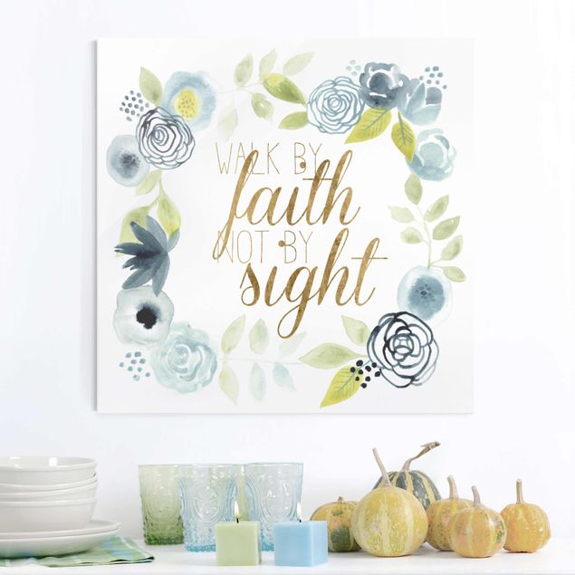 Kitchen Garland With Saying - Faith