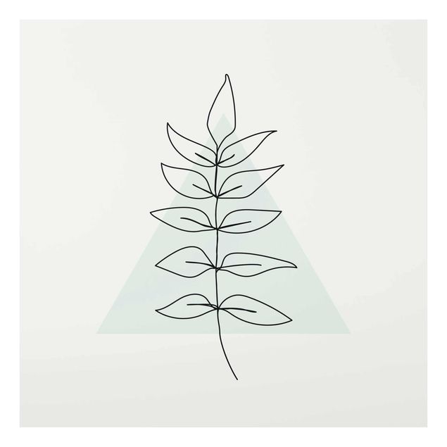 Floral picture Branch Geometry Triangle Line Art