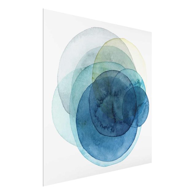 Glass prints abstract Big Bang - Blue