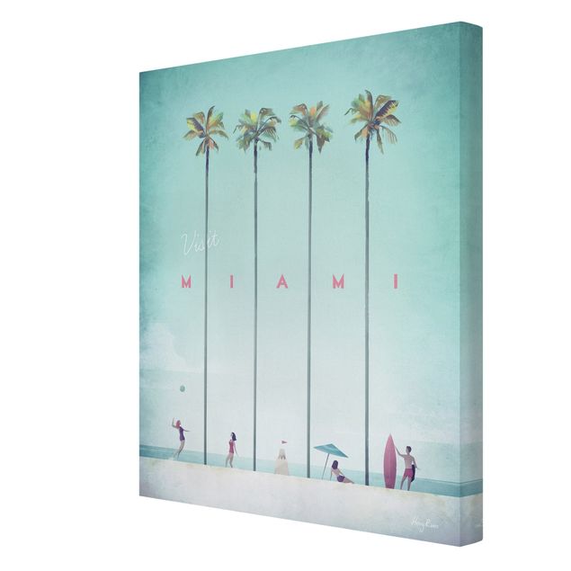 Canvas art Travel Poster - Miami