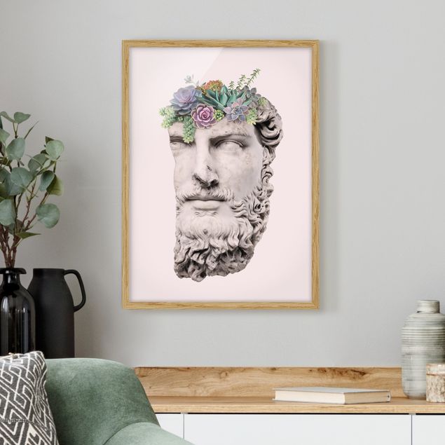 Art posters Head With Succulents