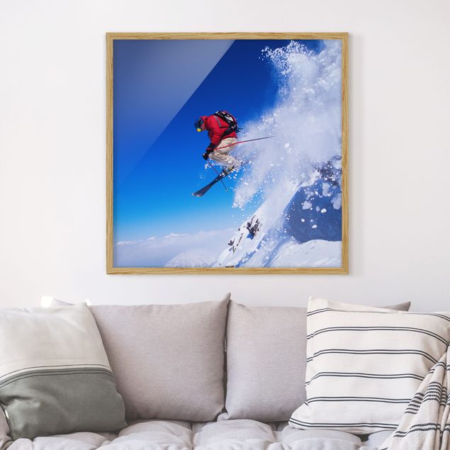 Mountain art prints Ski Jump at the Slope