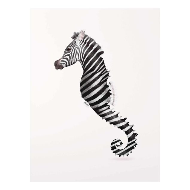 Horses wall art Seahorse With Zebra Stripes