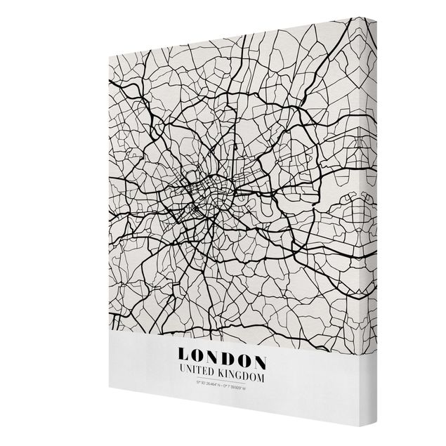 World map canvas London City Map - Classic