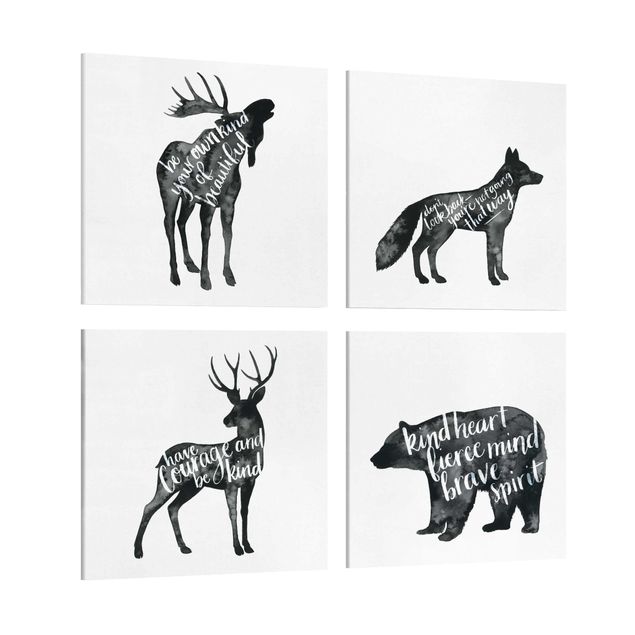 Prints quotes Animals With Wisdom Set I