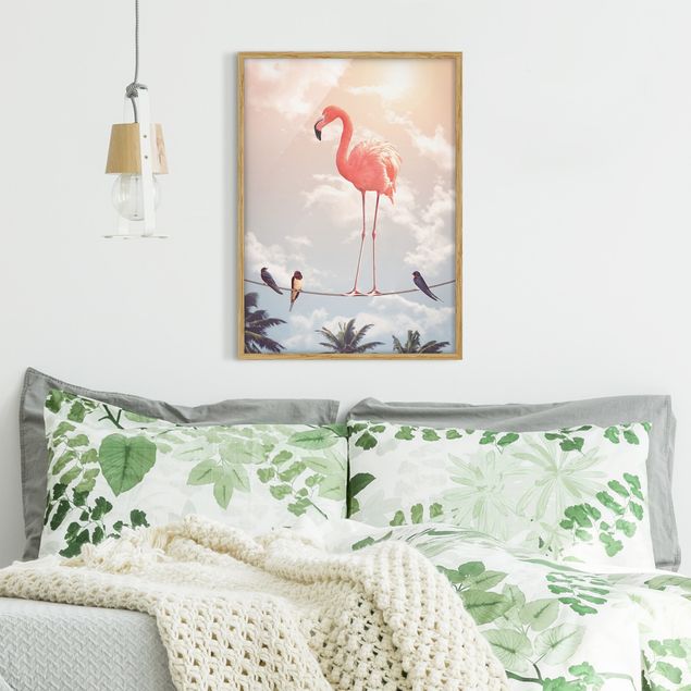 Art prints Sky With Flamingo