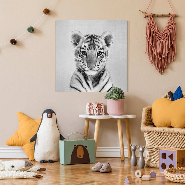 Tiger wall art Baby Tiger Thor Black And White
