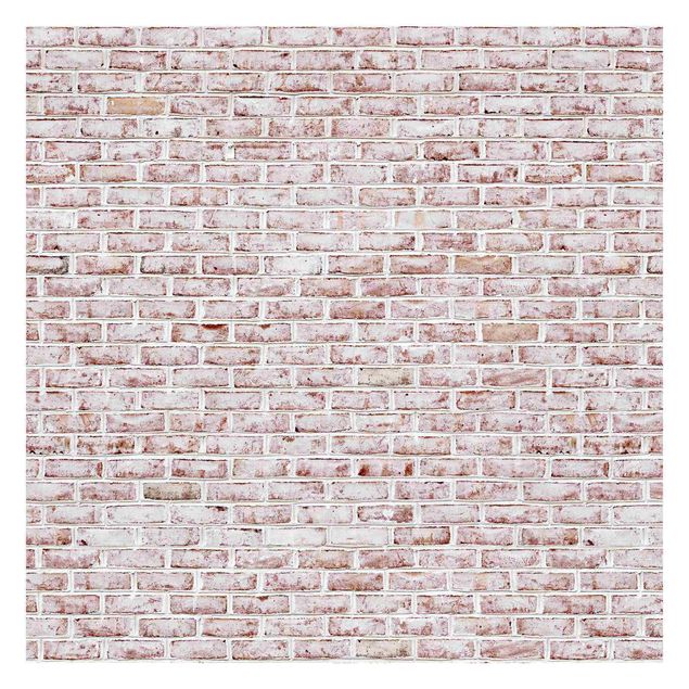 Wallpapers red Brick Wall Shabby Painted White