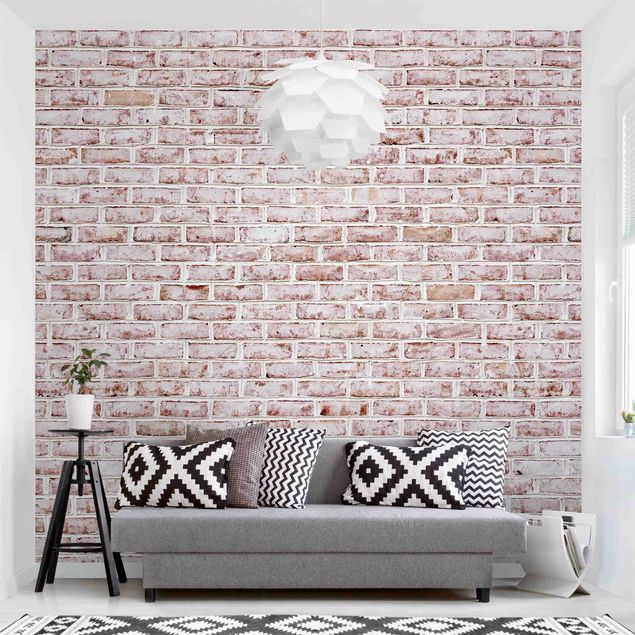 Kitchen Brick Wall Shabby Painted White