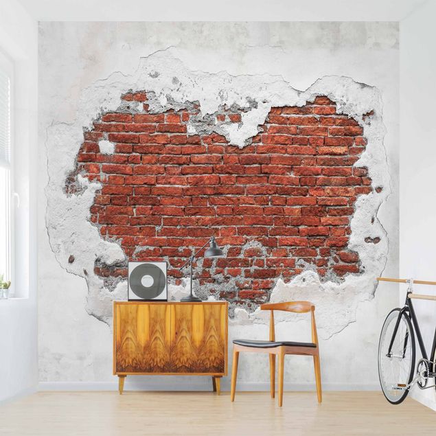 Kitchen Brick Wall Shabby Plaster