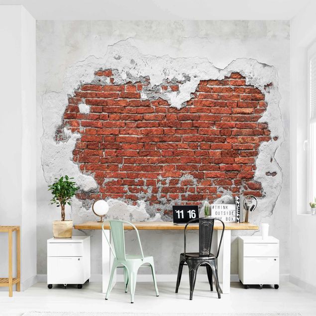 Wallpapers modern Brick Wall Shabby Plaster