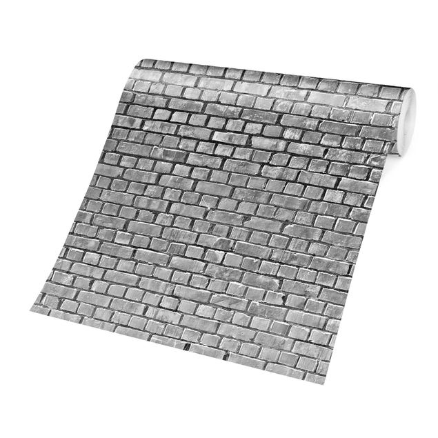 Wallpapers stone Brick Tile Wallpaper Black And White