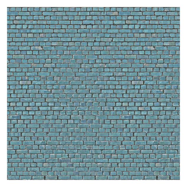 Self adhesive wallpapers Brick Tile Wallpaper Turquoise Blue