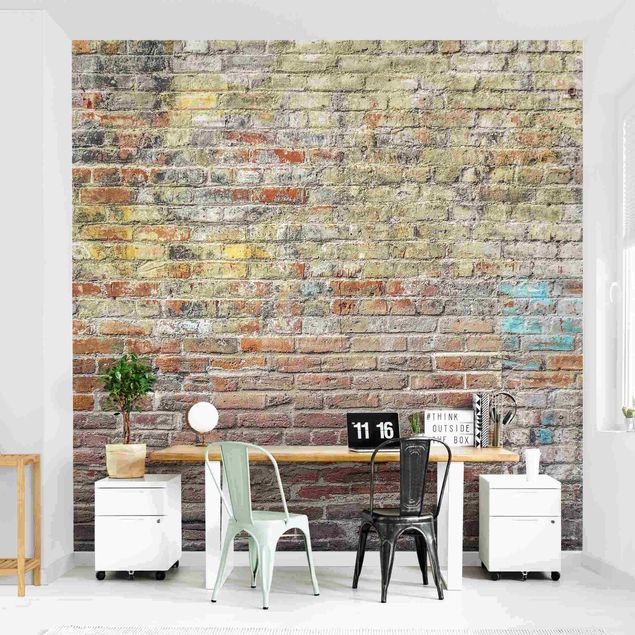 Modern wallpaper designs Brick Wall With Shabby Colouring