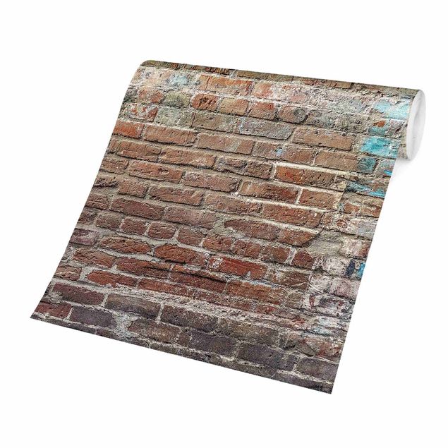 Wallpapers stone Brick Wall With Shabby Colouring
