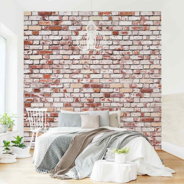 Aesthetic vintage wallpaper Brick Wall Shabby Rustic
