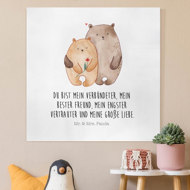 Bear art prints Mr. & Mrs. Panda - Bär - Große Liebe