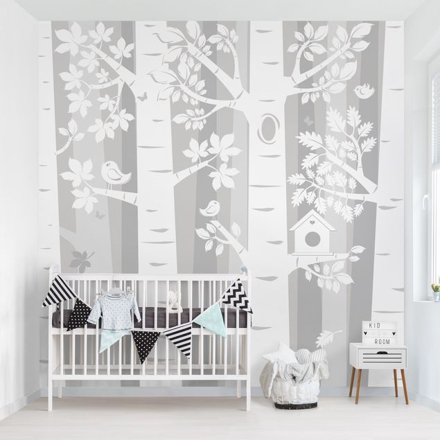 Nursery decoration Trees In The Forest Grey