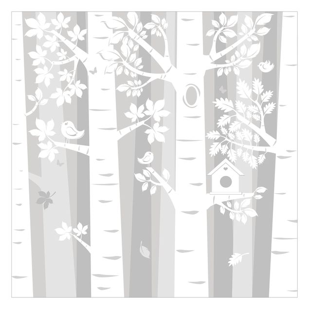 Self adhesive wallpapers Trees In The Forest Grey