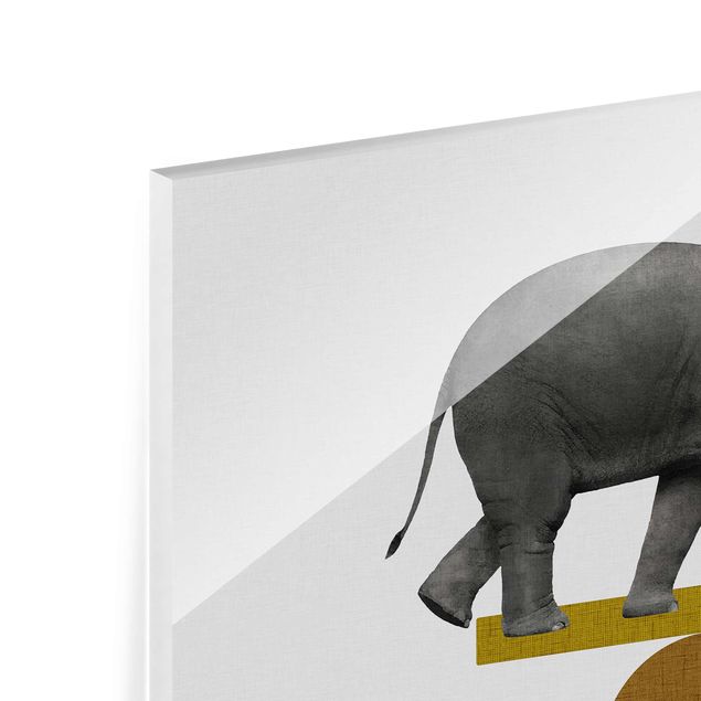 Glas Magnetboard Art Of Balance Elephant