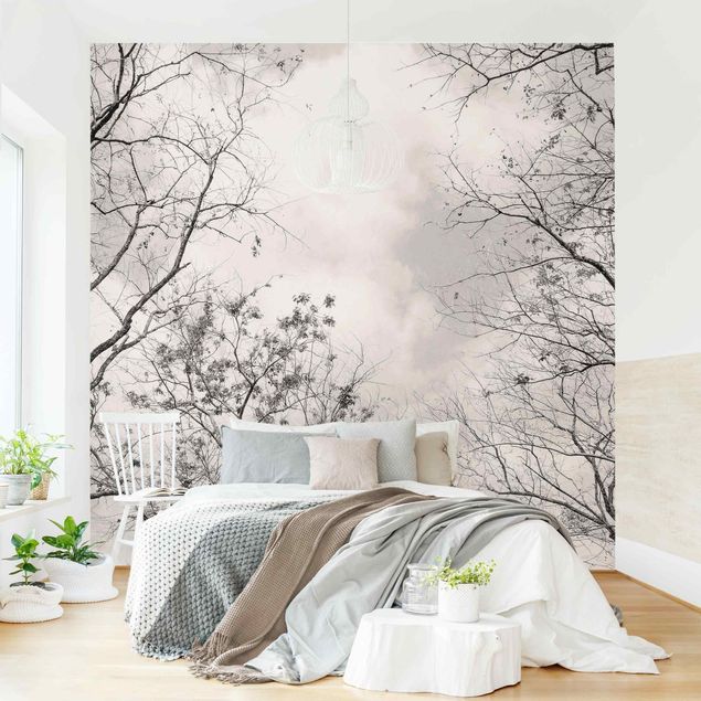 Wallpapers flower Treetops In The Sky In Warm Grey
