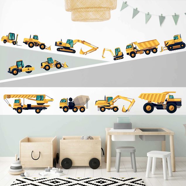 Wall decal Construction sites set