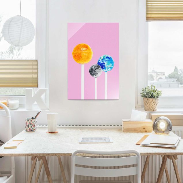 Art prints Lollipops With Planets