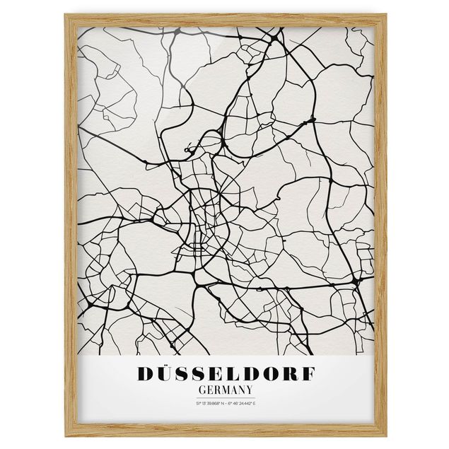 Prints quotes Dusseldorf City Map - Classic