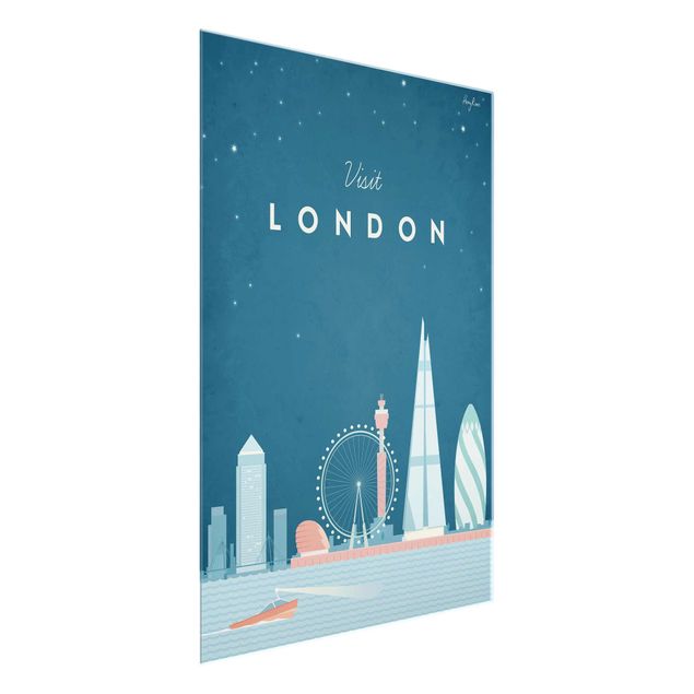 Glass prints architecture and skylines Travel Poster - London