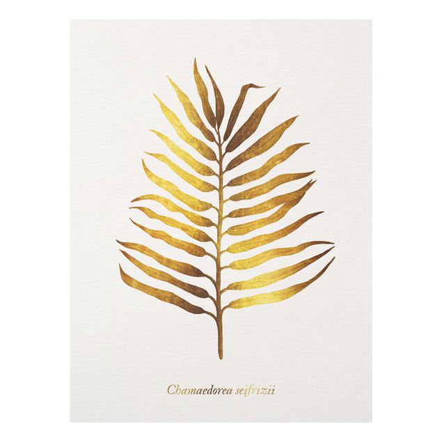 Floral canvas Gold - Palm Leaf II
