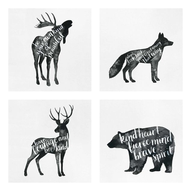 Prints animals Animals With Wisdom Set I