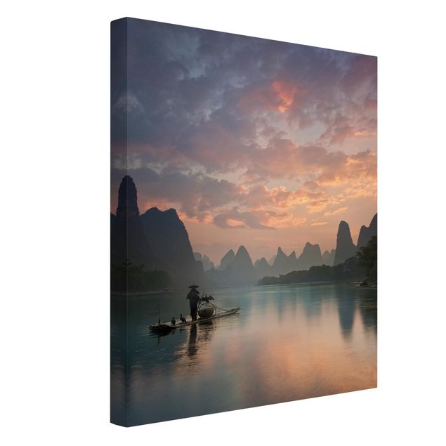 Mountain prints Sunrise Over Chinese River