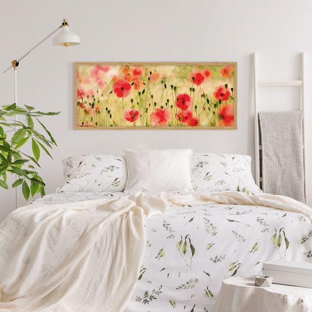 Floral canvas Summer Poppies