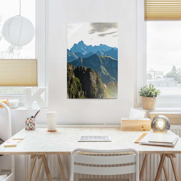 Glass prints mountain Mountains On The Lofoten