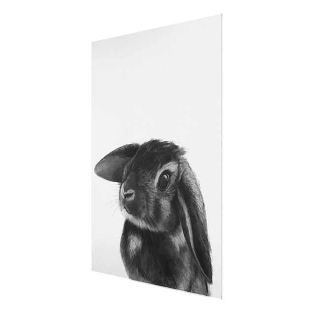 Prints black and white Illustration Rabbit Black And White Drawing