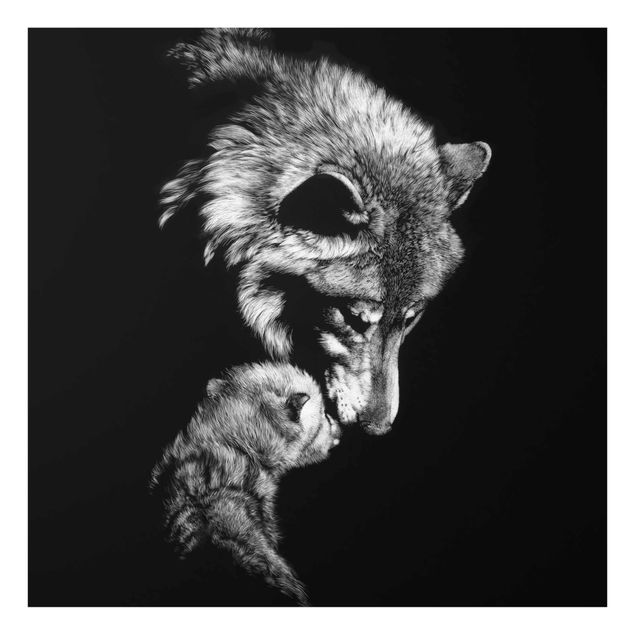 Black and white wall art Wolf In The Dark