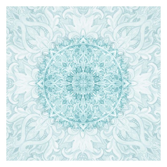Wallpapers turquoise Mandala Watercolour Ornament Turquoise