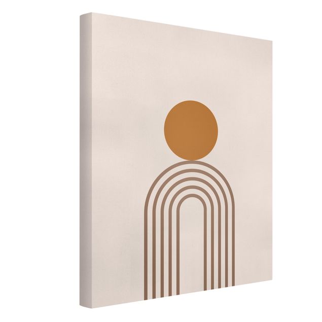 Canvas art Line Art Circle And Lines Copper