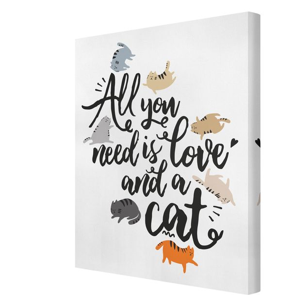 Contemporary art prints All You Need Is Love And A Cat