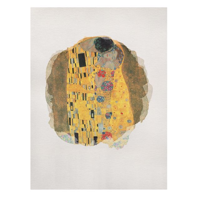 Canvas prints art print WaterColours - Gustav Klimt - The Kiss