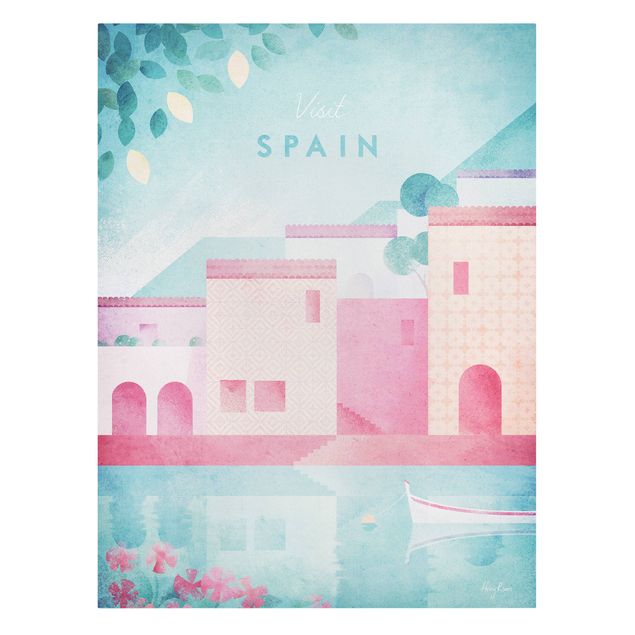 Prints pink Travel Poster - Spain