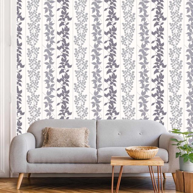 Wallpapers patterns Leaf Silhouettes With Stripes