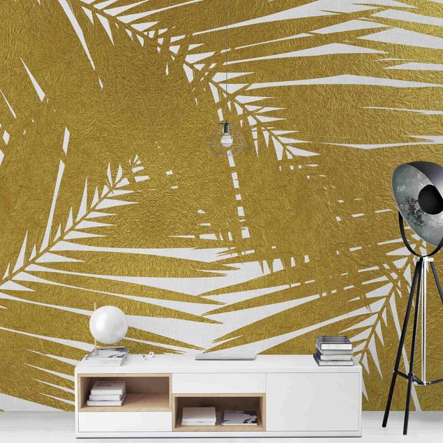 Wallpapers flower View Through Golden Palm Leaves