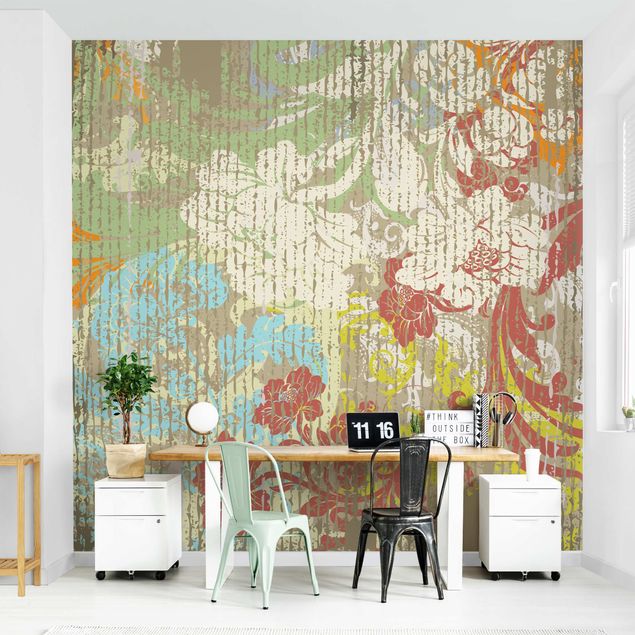 Modern wallpaper designs Flowers Of Past Time