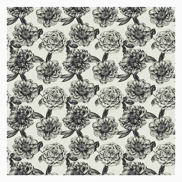 Wallpapers grey Meshed Flowers With Roses