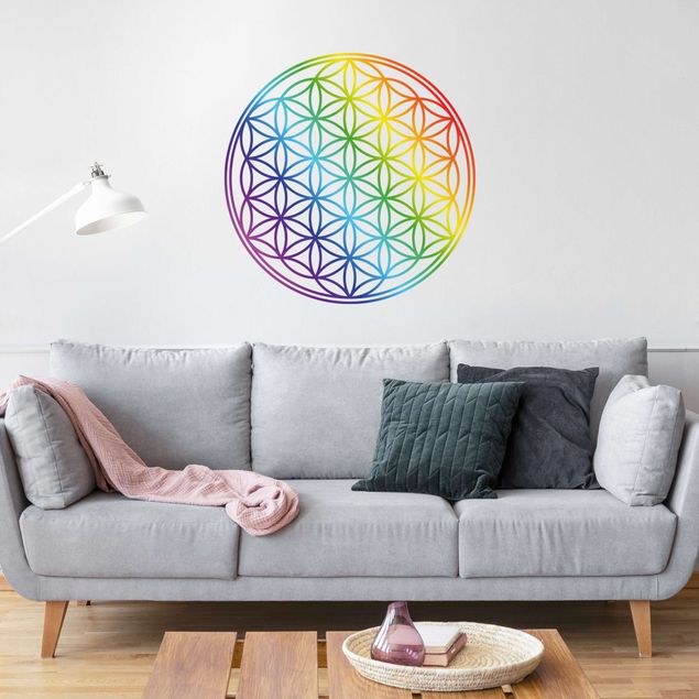 Wall stickers Flower of life rainbow color